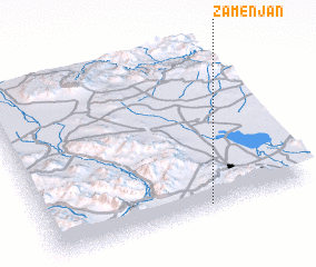 3d view of Ẕāmenjān