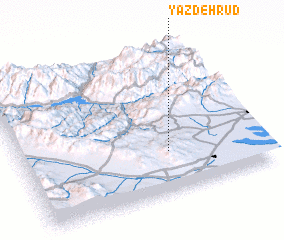 3d view of Yazdeh Rūd