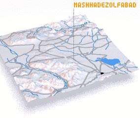 3d view of Mashhad-e Zolfābād