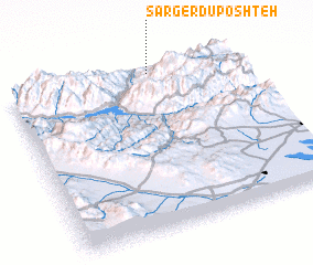 3d view of Sargerdū Poshteh