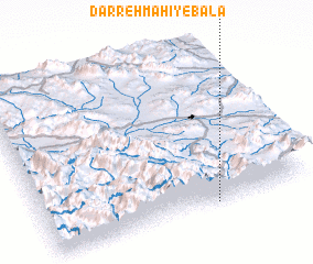 3d view of Darreh Māhī-ye Bālā