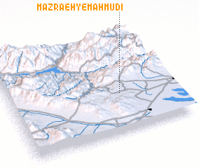 3d view of Mazra‘eh-ye Maḩmūdī