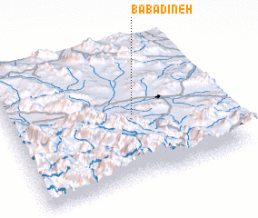 3d view of Bābā Dīneh