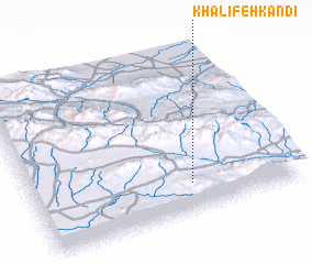 3d view of Khalīfeh Kandī