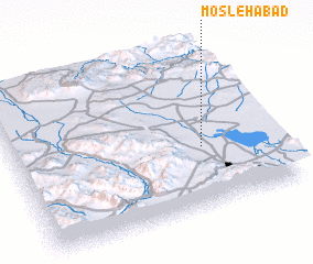 3d view of Moşleḩābād