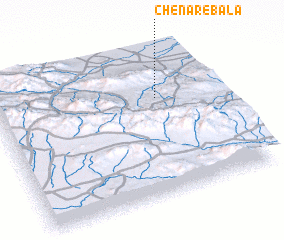 3d view of Chenār-e Bālā