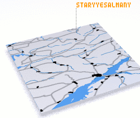 3d view of Staryye Salmany