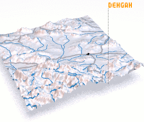 3d view of Deh Gāh