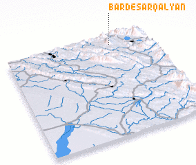 3d view of Bard-e Sar Qalyān