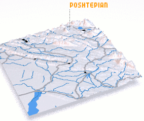 3d view of Posht-e Pīān