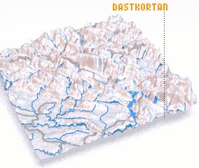 3d view of Dast Kortān