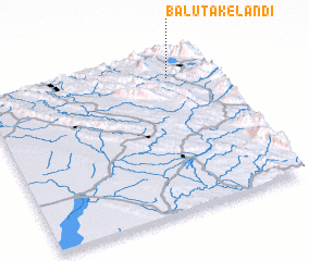 3d view of Balūţak-e Landī