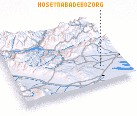 3d view of Ḩoseynābād-e Bozorg