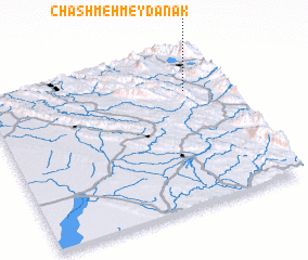 3d view of Chashmeh Meydānak