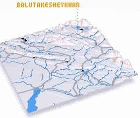 3d view of Balūţak-eSheykhān