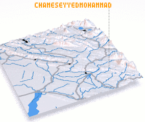 3d view of Cham-e Seyyed Moḩammad