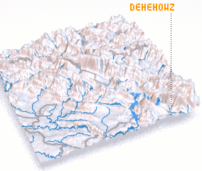 3d view of Deh-e Ḩowz