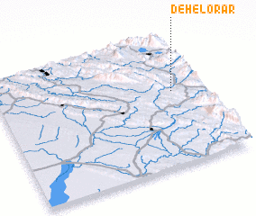 3d view of Deh-e Lorār