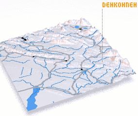 3d view of Deh Kohneh