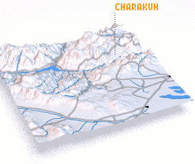 3d view of Charā Kūh