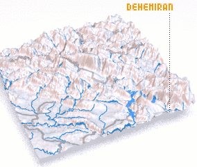 3d view of Deh-e Mīrān