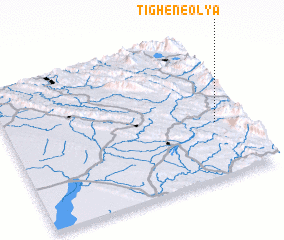 3d view of Tīghen-e‘Olyā