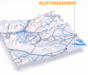 3d view of Ḩoseynābād-e Amīnī