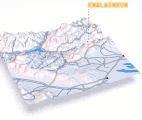 3d view of Khalash Kūh
