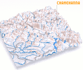 3d view of Cham-e Ḩannā\