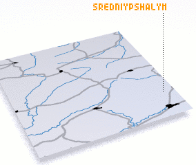 3d view of Sredniy Pshalym