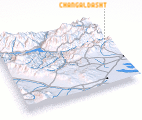 3d view of Changāl Dasht