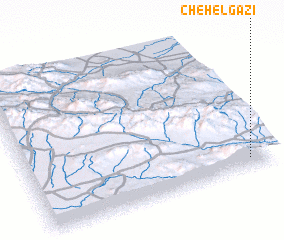 3d view of Chehel Gazī