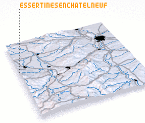 3d view of Essertines-en-Châtelneuf