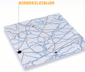 3d view of Asnières-lès-Dijon