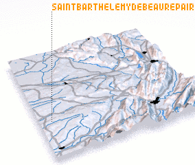 3d view of Saint-Barthélemy-de-Beaurepaire
