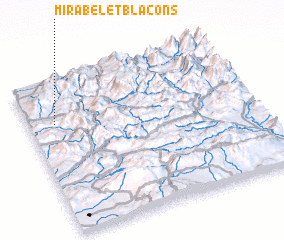 3d view of Mirabel-et-Blacons