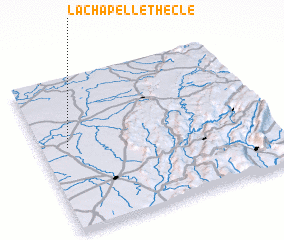 3d view of La Chapelle-Thècle