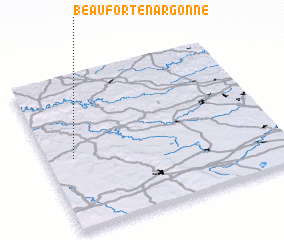 3d view of Beaufort-en-Argonne
