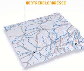 3d view of Montrevel-en-Bresse