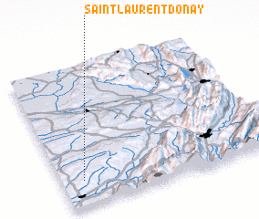 3d view of Saint-Laurent-dʼOnay