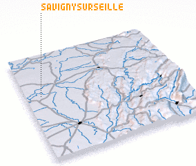 3d view of Savigny-sur-Seille