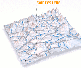 3d view of Saint-Estève