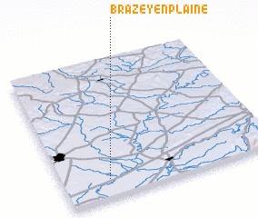 3d view of Brazey-en-Plaine