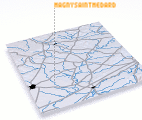 3d view of Magny-Saint-Médard