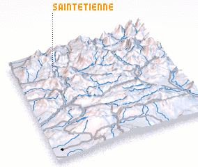 3d view of Saint-Étienne