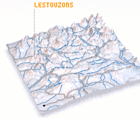 3d view of Les Touzons