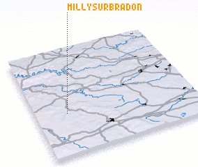 3d view of Milly-sur-Bradon