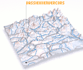 3d view of Vassieux-en-Vercors