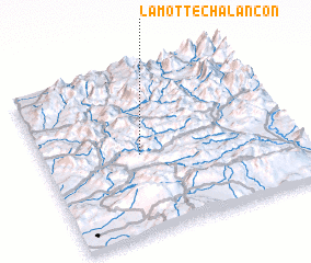 3d view of La Motte-Chalançon