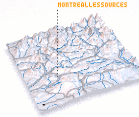 3d view of Montréal-les-Sources